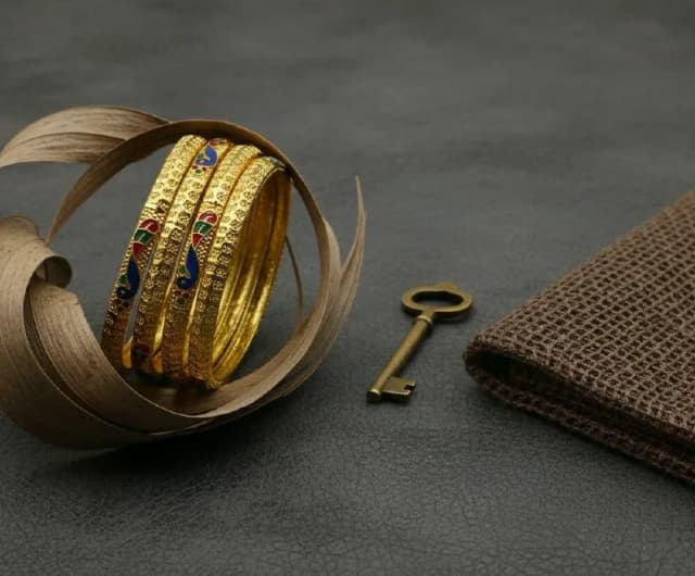 Blue Peacock Meenakari Gold Bangles