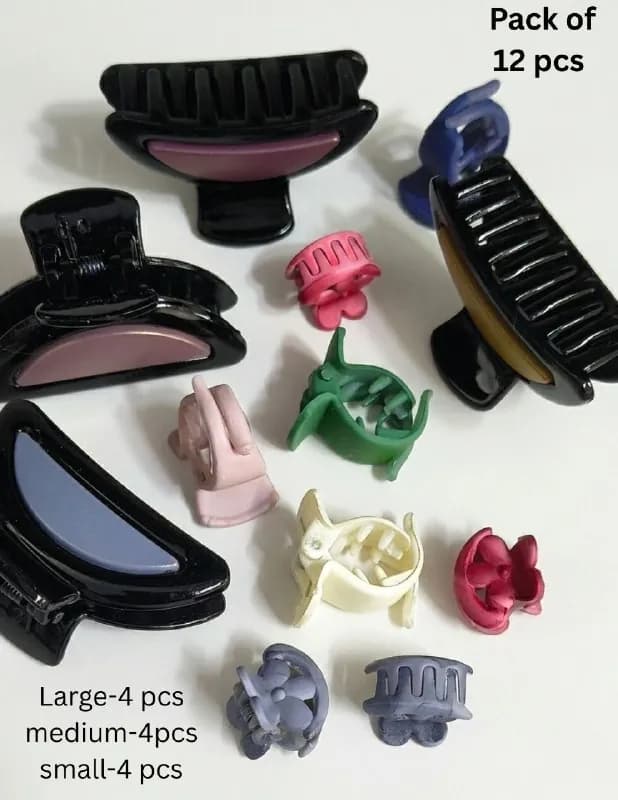 Black Banana And Mini Claw Clips
