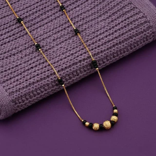 Clustered Gold Bead Dokiya Mangalsutra