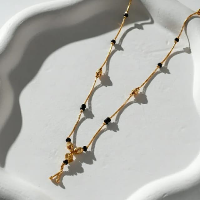 Black Bead Ghungroo Dokiya Mangalsutra