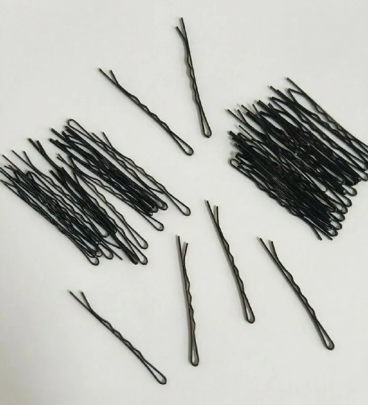 Black Wavy Bobby Pin Set