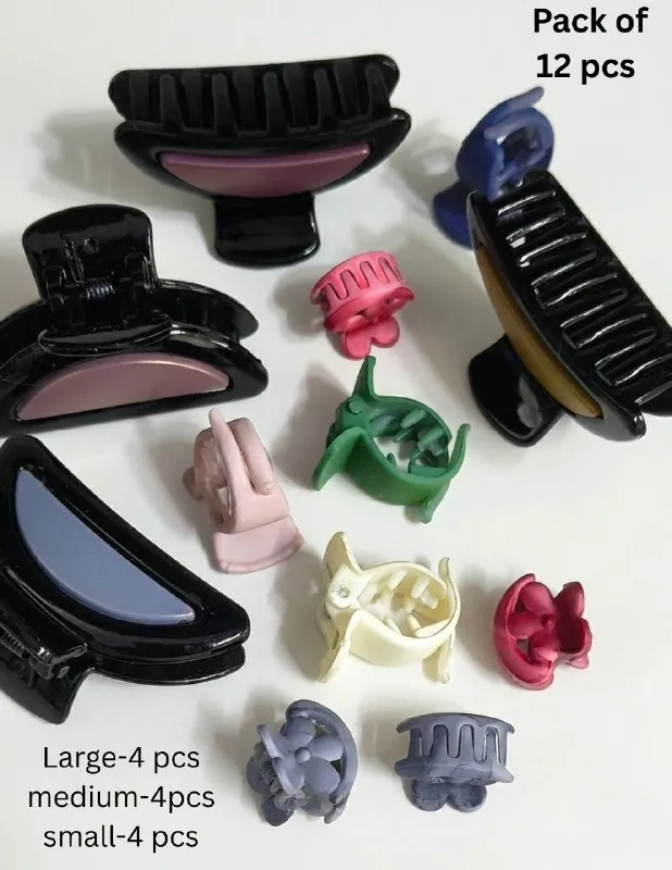Black Banana And Mini Claw Clips