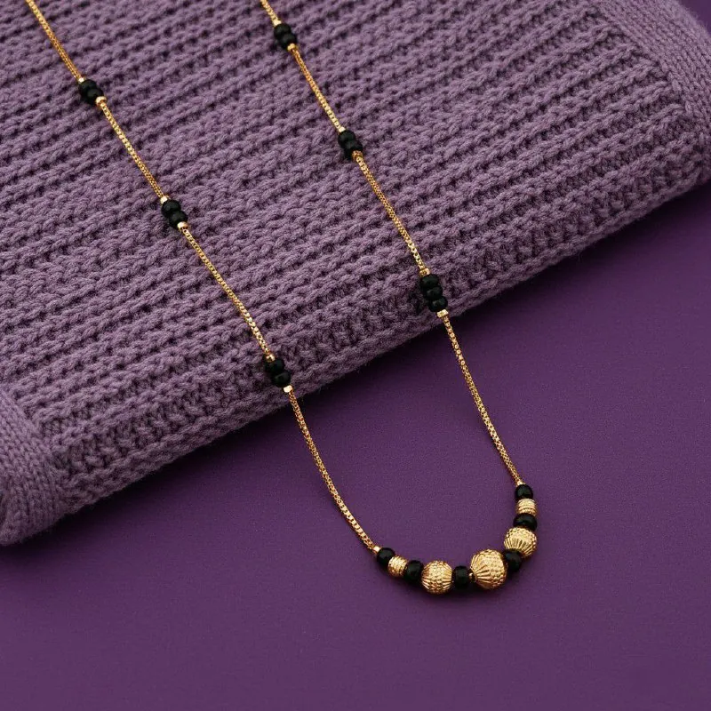 Clustered Gold Bead Dokiya Mangalsutra